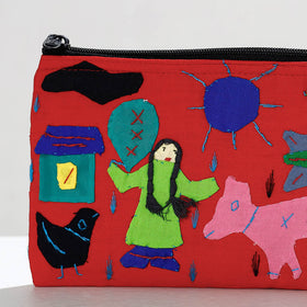  Pipli Applique Work Cotton Cosmetic Pouch 