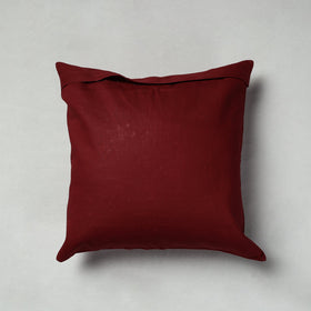 Red Pipli Applique Work Cotton Cushion Cover