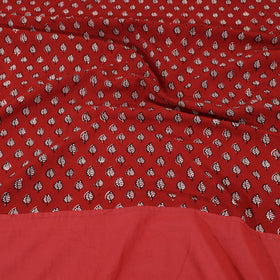  Plain Cotton Double Bed Cover Set with Bagh Patchwork 