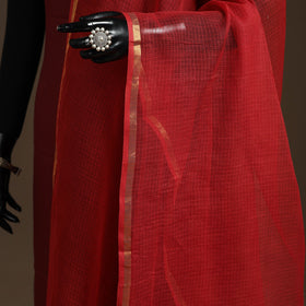 Plain cotton kota doria dupatta 12 - handcrafted