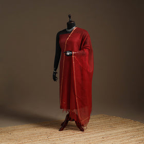 Plain cotton kota doria dupatta 14 - handcrafted