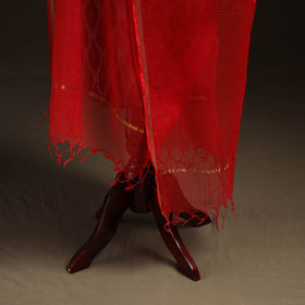 Plain cotton kota doria dupatta 26 - handcrafted