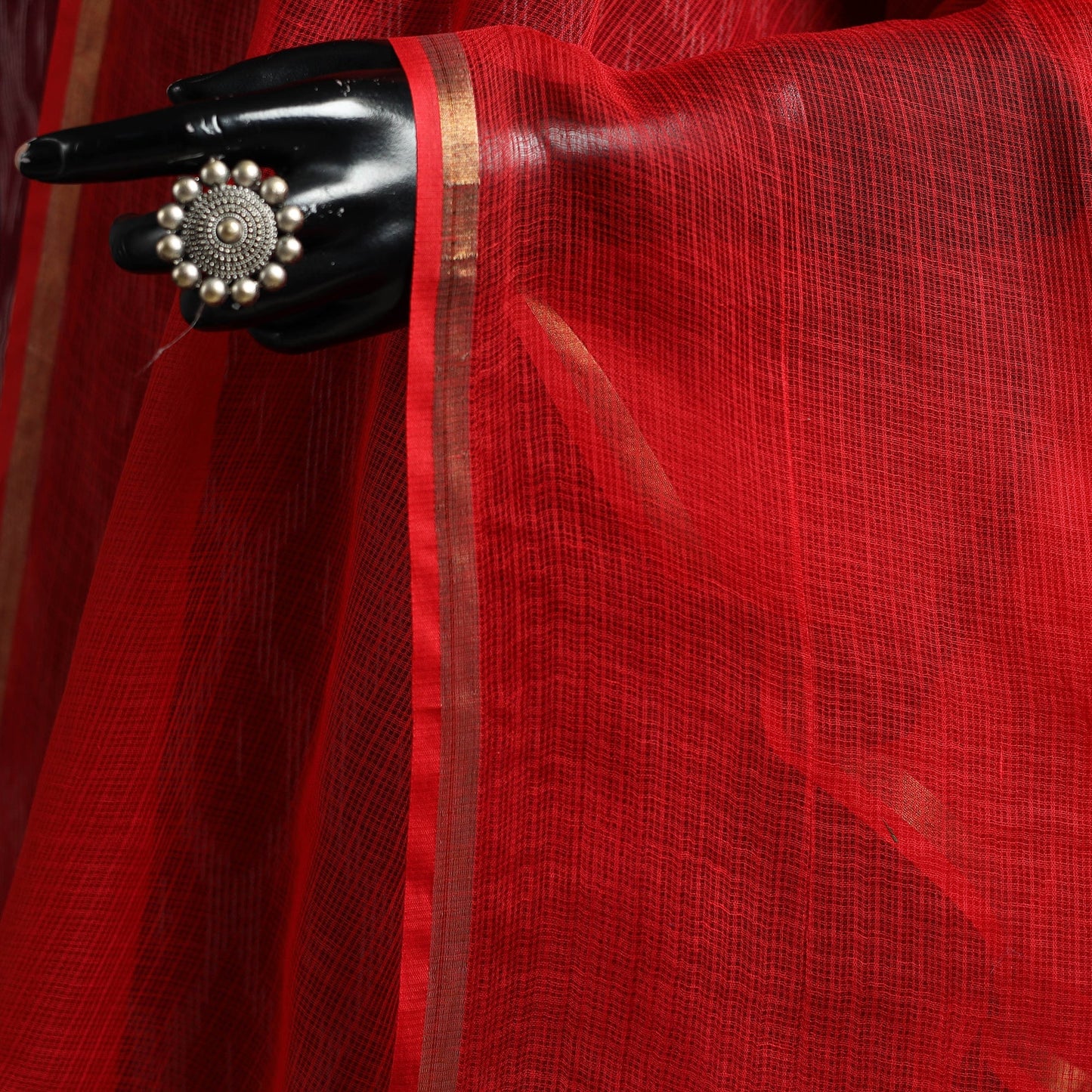 Plain cotton kota doria dupatta 26 - handcrafted