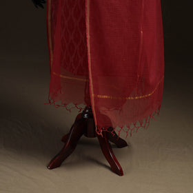 Plain cotton kota doria dupatta 32 - handcrafted