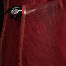Plain cotton kota doria dupatta 32 - handcrafted
