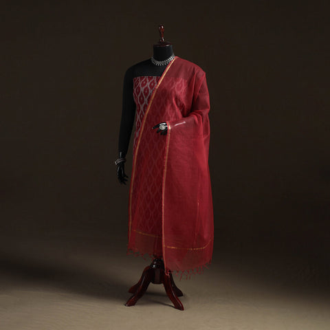 Plain cotton kota doria dupatta 32 - handcrafted