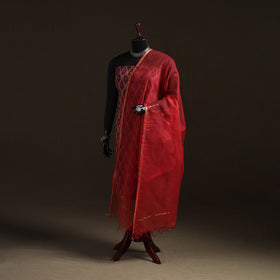 Plain cotton kota doria dupatta 33 - handcrafted