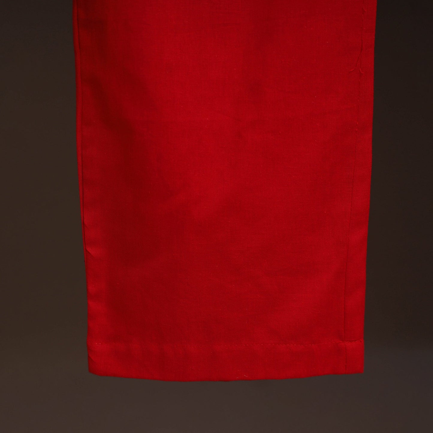 Red - plain flex cotton elasticated palazzo 01 - handcrafted