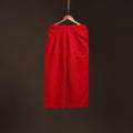 Red - plain flex cotton elasticated palazzo 01 - handcrafted
