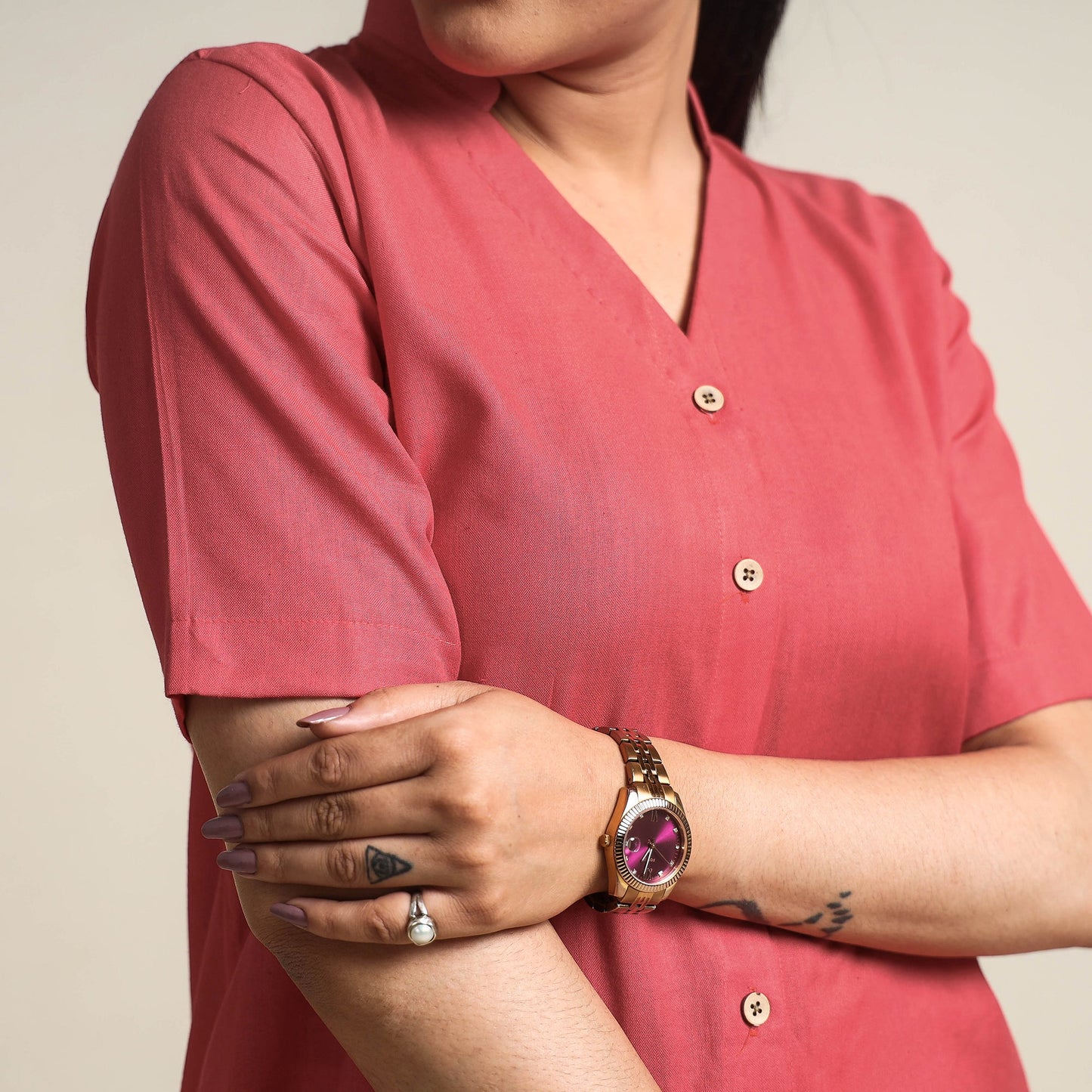  Plain Linen Cotton Co-Ord Set 