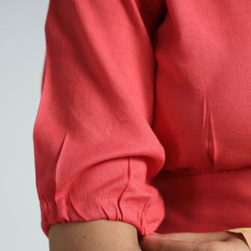 Buy Plain Linen Cotton Stitched Blouse 