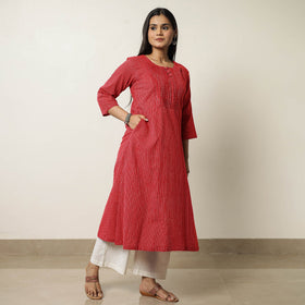  Plain Running Stitch Cotton Pintuck Long Kurta 43 