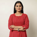  Plain Running Stitch Cotton Pintuck Long Kurta 43 