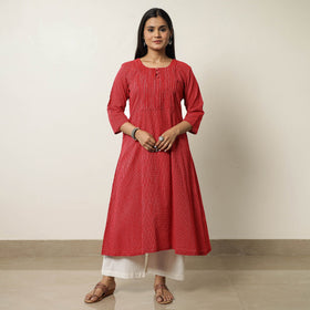  Plain Running Stitch Cotton Pintuck Long Kurta 43 