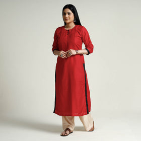 Buy Plain Silk Pintuck Long Kurta Online at iTokri.com