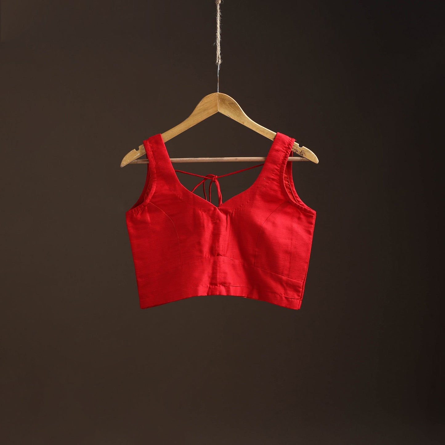 Plain slub silk readymade blouse 03 - handcrafted