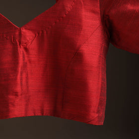 Plain slub silk readymade blouse 08 - handcrafted