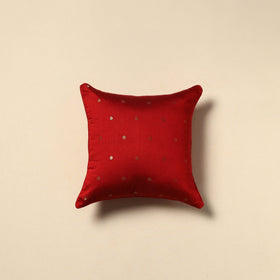 Plain zari buti cushion cover 58 - handcrafted