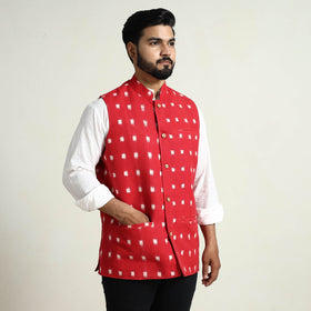 Pochampally Ikat Cotton Nehru Jacket