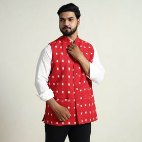 Pochampally Ikat Cotton Nehru Jacket