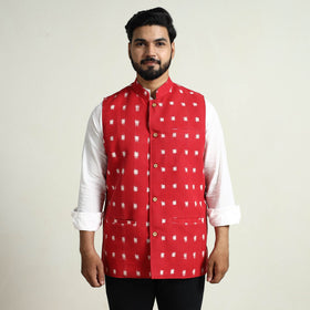 Pochampally Ikat Cotton Nehru Jacket