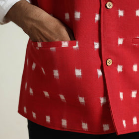 Pochampally Ikat Cotton Nehru Jacket