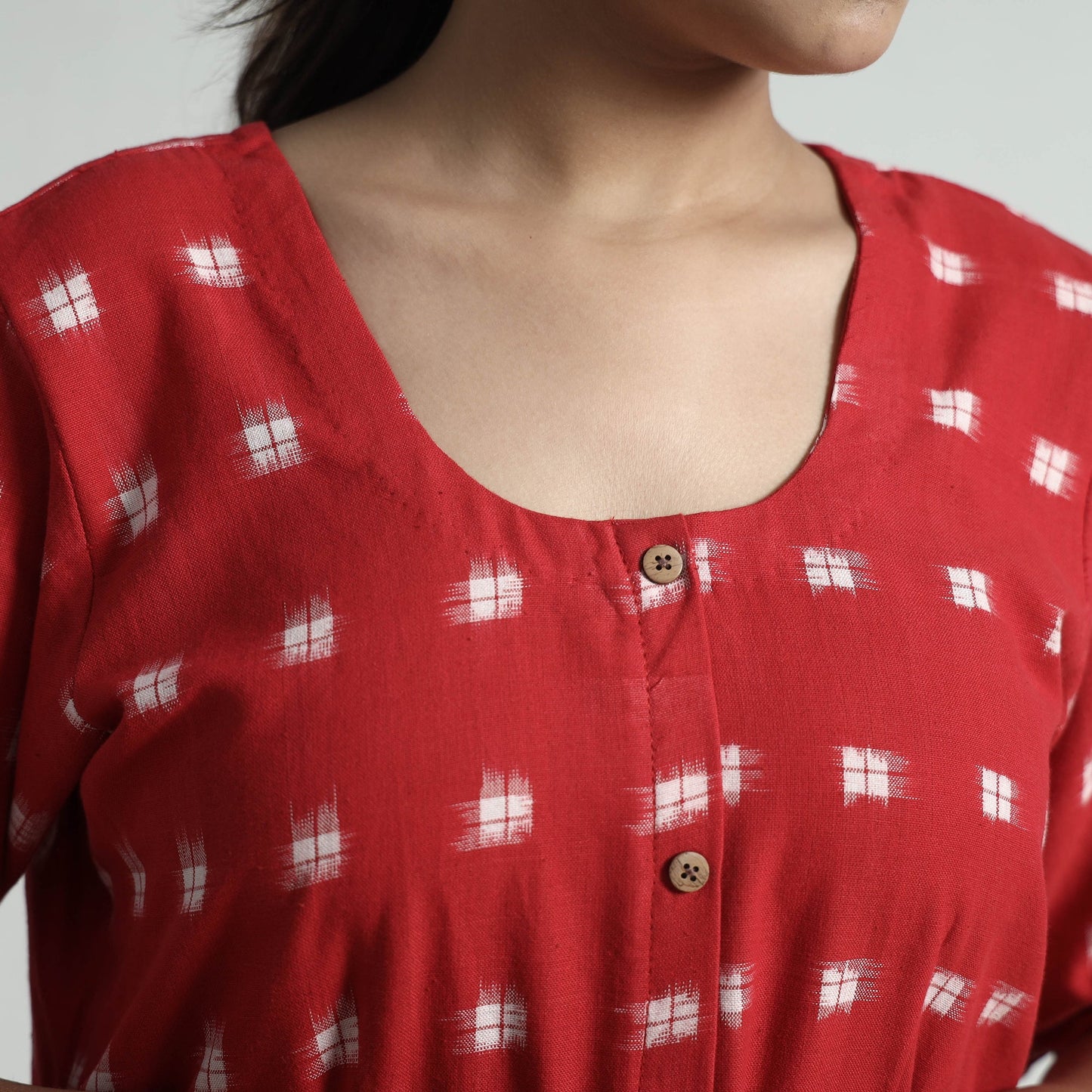 Buy Pochampally Double Ikat Weave Cotton Dress Online l iTokri.com