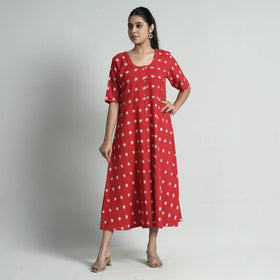 Buy Pochampally Double Ikat Weave Cotton Dress Online l iTokri.com