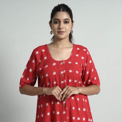 Buy Pochampally Double Ikat Weave Cotton Dress Online l iTokri.com