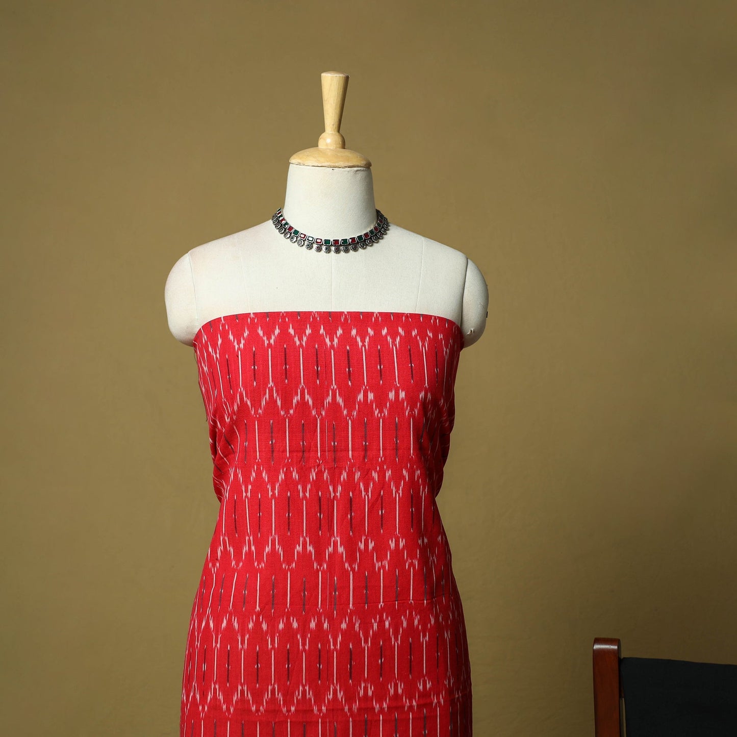 Pochampally ikat 3pc cotton unstitched dress material 40