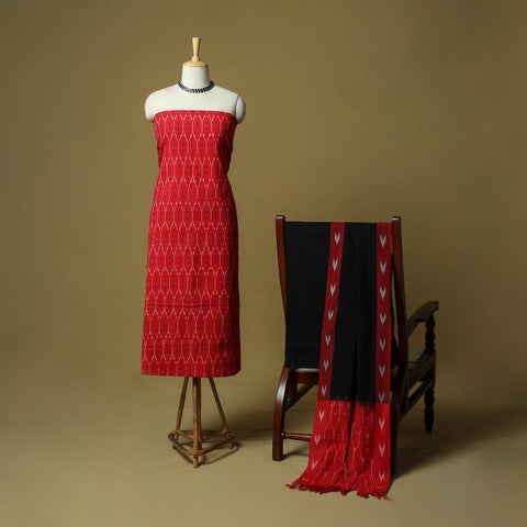 Pochampally ikat 3pc cotton unstitched dress material 40