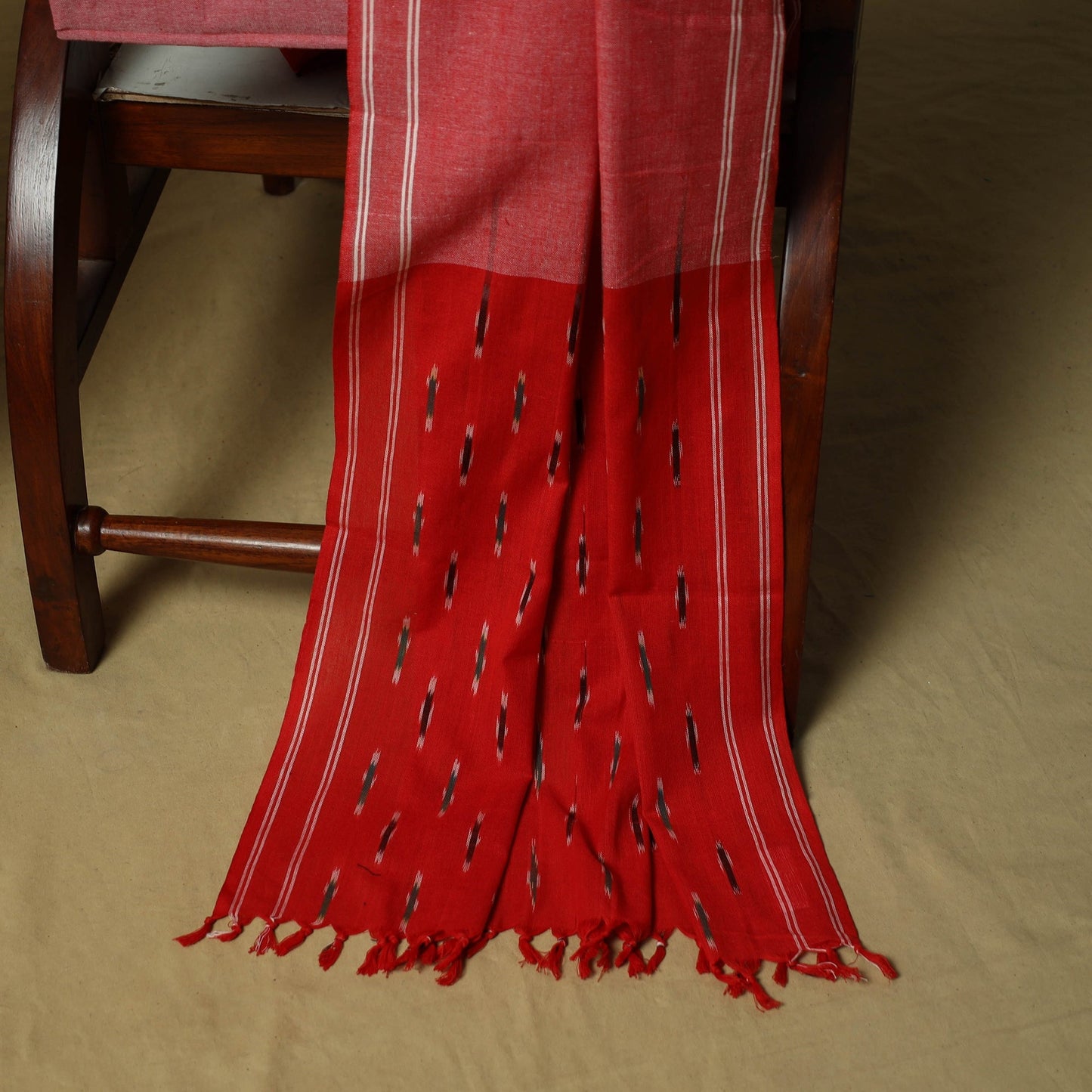 Pochampally ikat 3pc cotton unstitched dress material 55