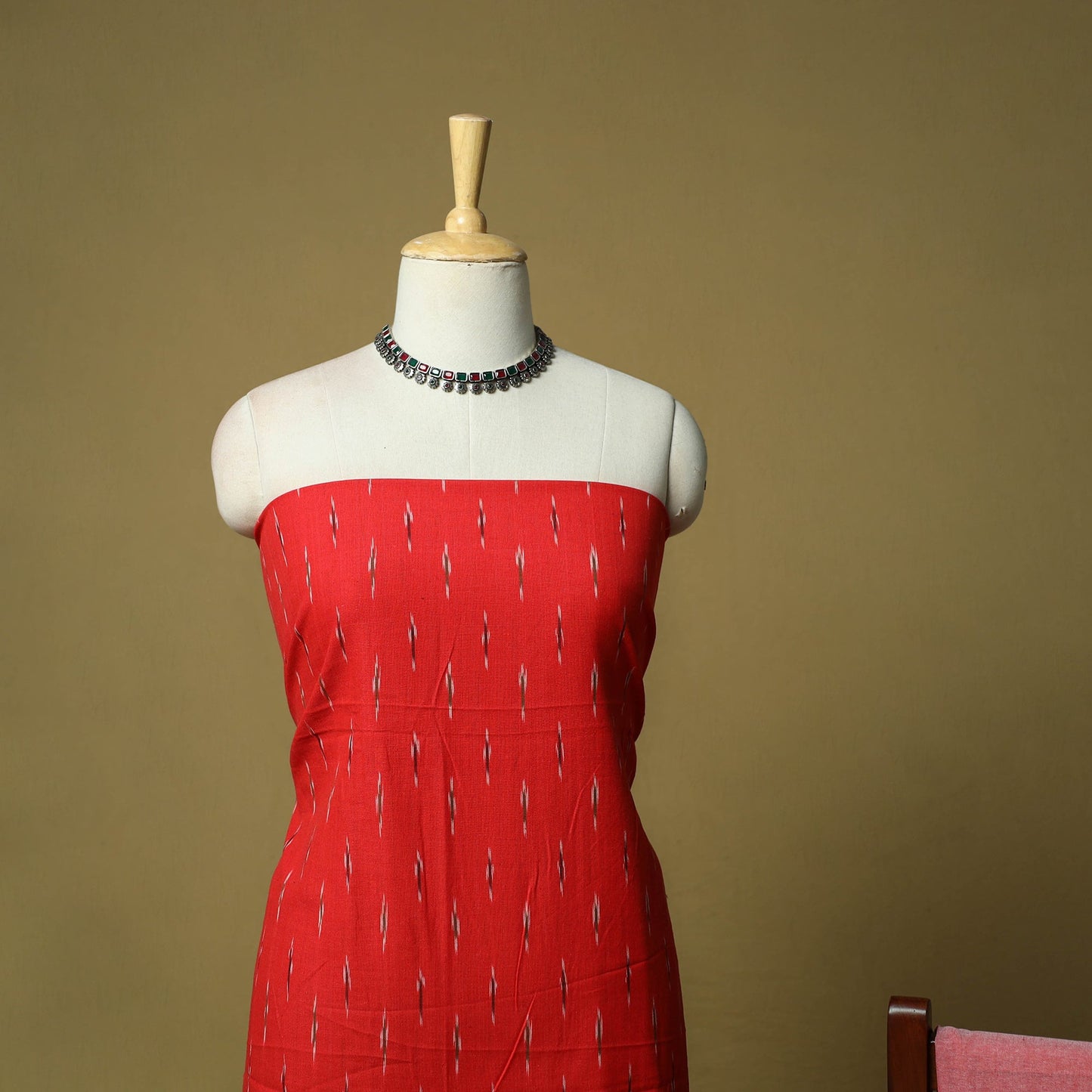 Pochampally ikat 3pc cotton unstitched dress material 55