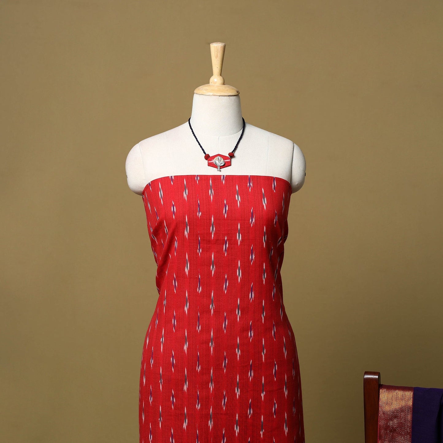 Pochampally ikat cotton 2pc unstitched dress material