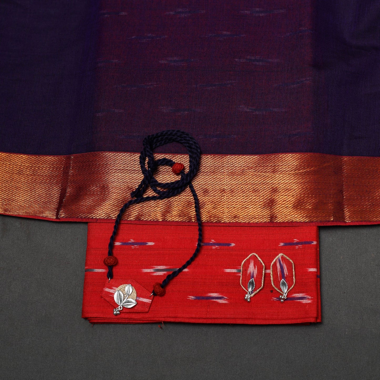 Pochampally ikat cotton 2pc unstitched dress material