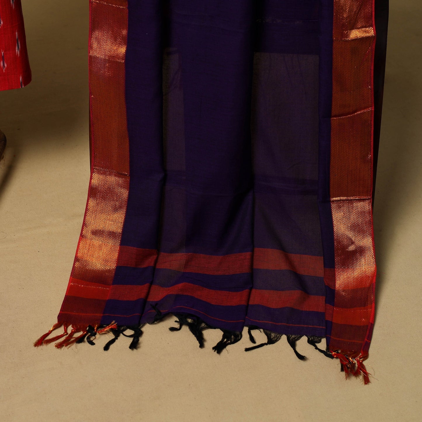 Pochampally ikat cotton 2pc unstitched dress material