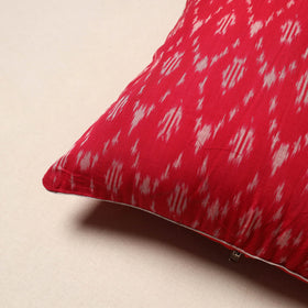 Red - pochampally ikat cotton cushion cover 04 - handcrafted