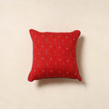 Red - pochampally ikat cotton cushion cover 50 - handcrafted