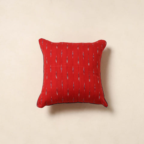 Red - pochampally ikat cotton cushion cover 50 - handcrafted