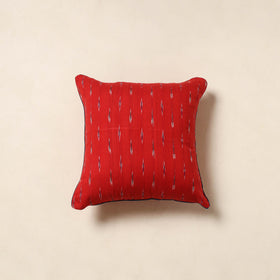 Red - pochampally ikat cotton cushion cover 50 - handcrafted