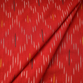 Red Pochampally Ikat Cotton Fabric