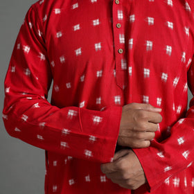  Pochampally Ikat Cotton Men Long Kurta 