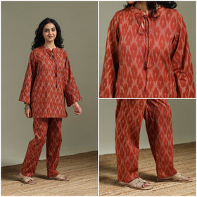 Pochampally ikat cotton co-ord set for women 20