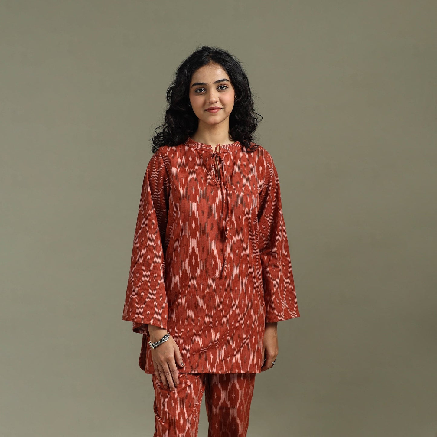 Pochampally ikat cotton co-ord set for women 20