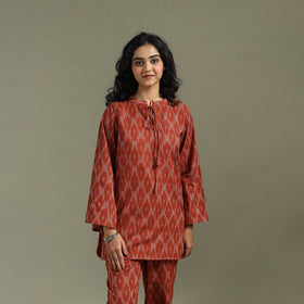 Pochampally ikat cotton co-ord set for women 20
