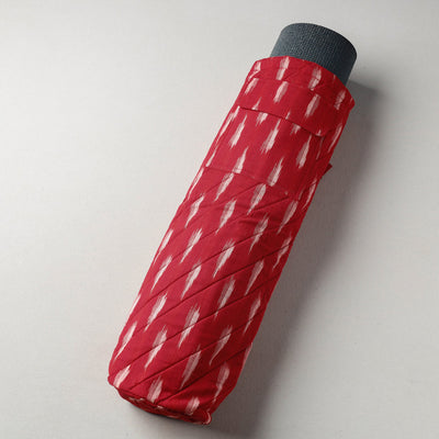 Red Pochampally Ikat Cotton Quilted Yoga Mat Bag 