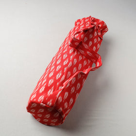 Red Pochampally Ikat Cotton Yoga Mat Bag 