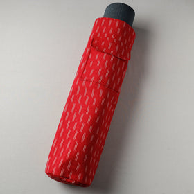 Red Pochampally Ikat Cotton Yoga Mat Bag 