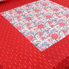 Pochampally Ikat with Sanganeri Patch Cotton Bedsheet Set