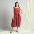  Pochampally Ikat Weave Cotton Dress 